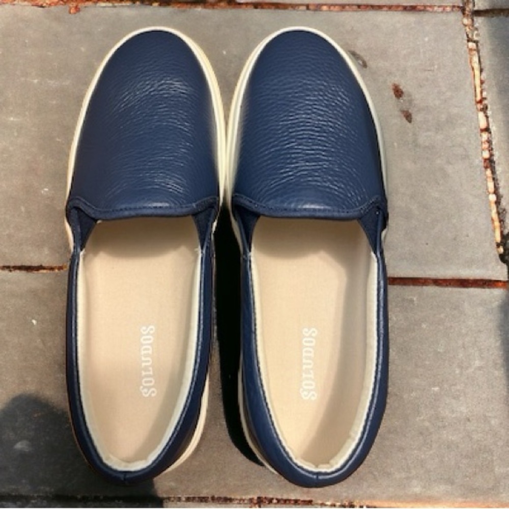New in Box Soludos Ibiza Marine Blue Slip On Sneakersπ - Picture 5 of 8